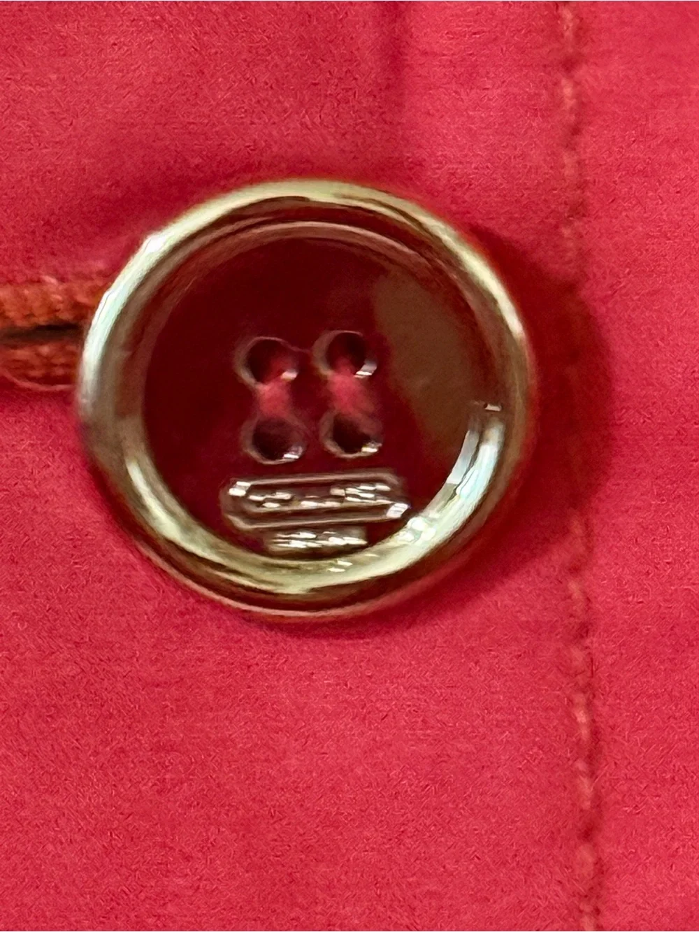 Coach Legacy/Red Double-Breasted Trench Coat with Belt